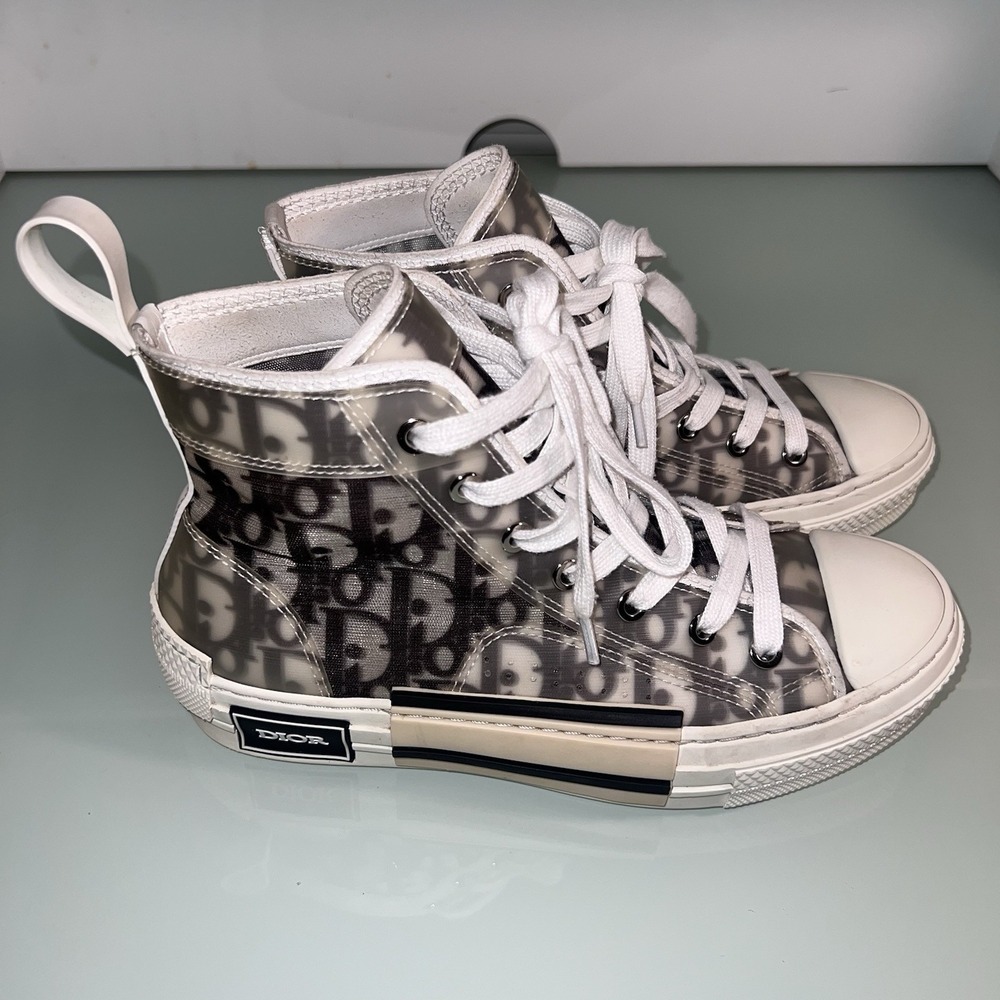 Christian Dior B23 High Top Women's Designer Sneaker 37 Size 7 - Picture 1 of 16